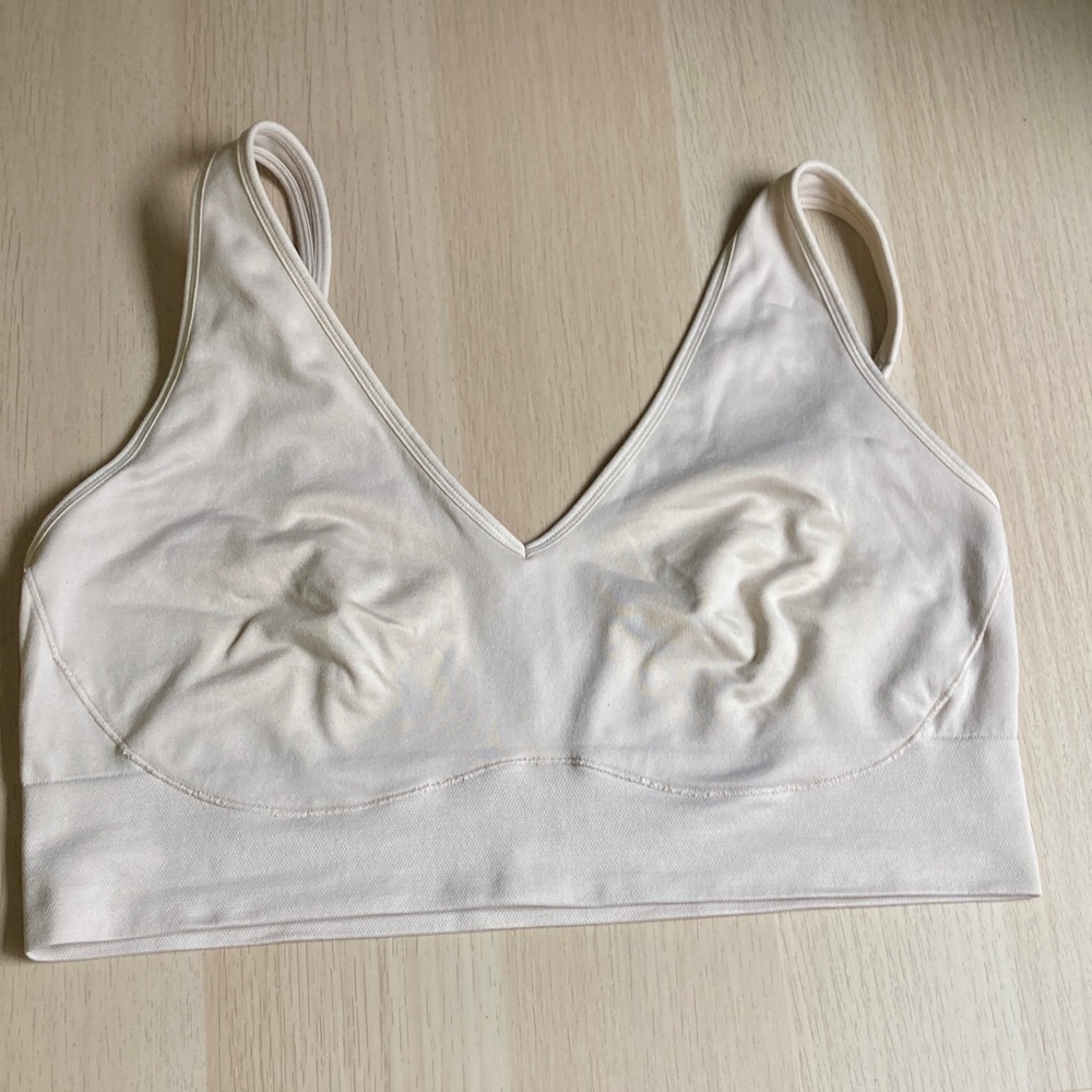 Yummie by Heather Thomson Cream Bralette for Women, Size L/XL, nylon spandex